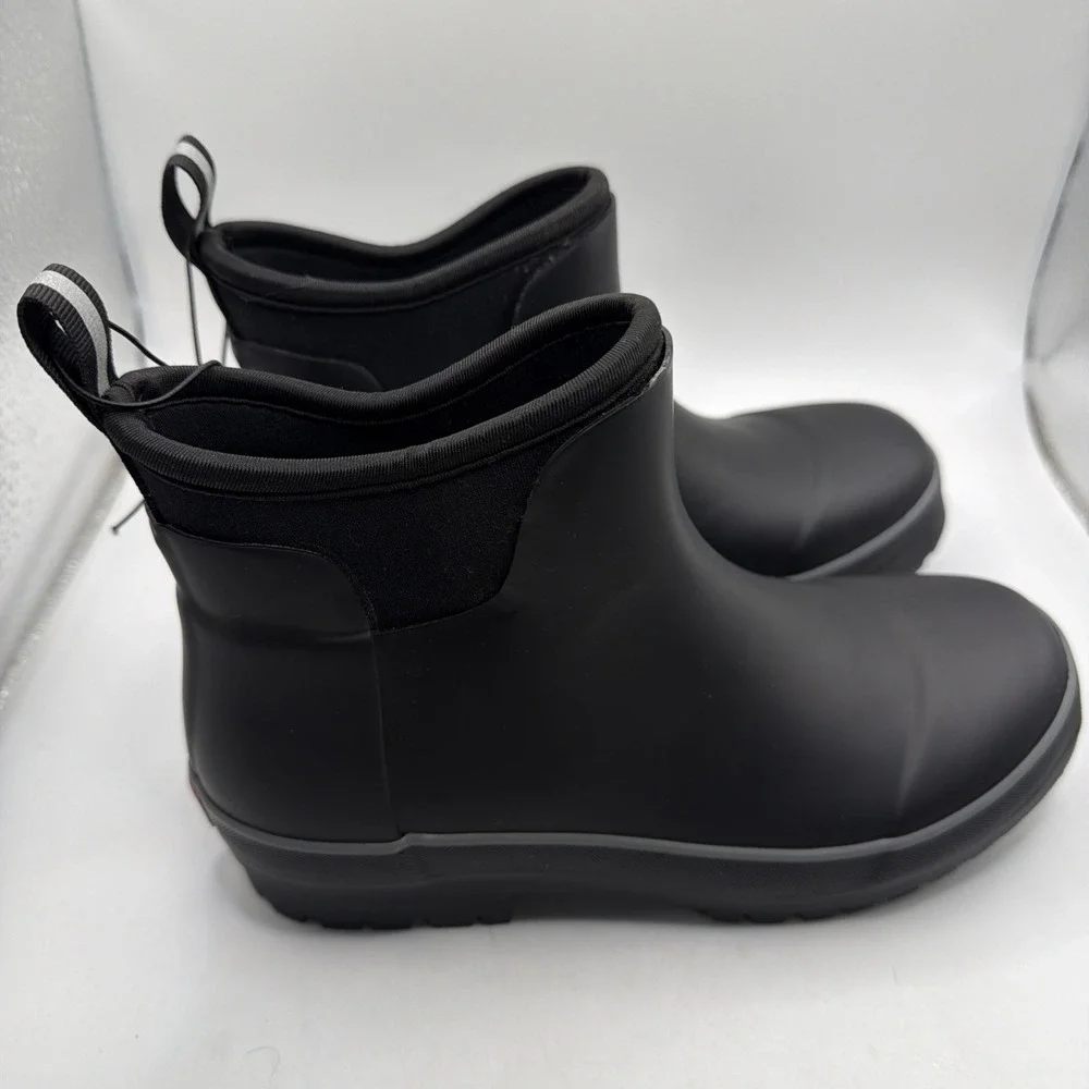 Chooka Everyday Neoprene Ankle Rain Boot Women's Black Insulated Waterproof -6